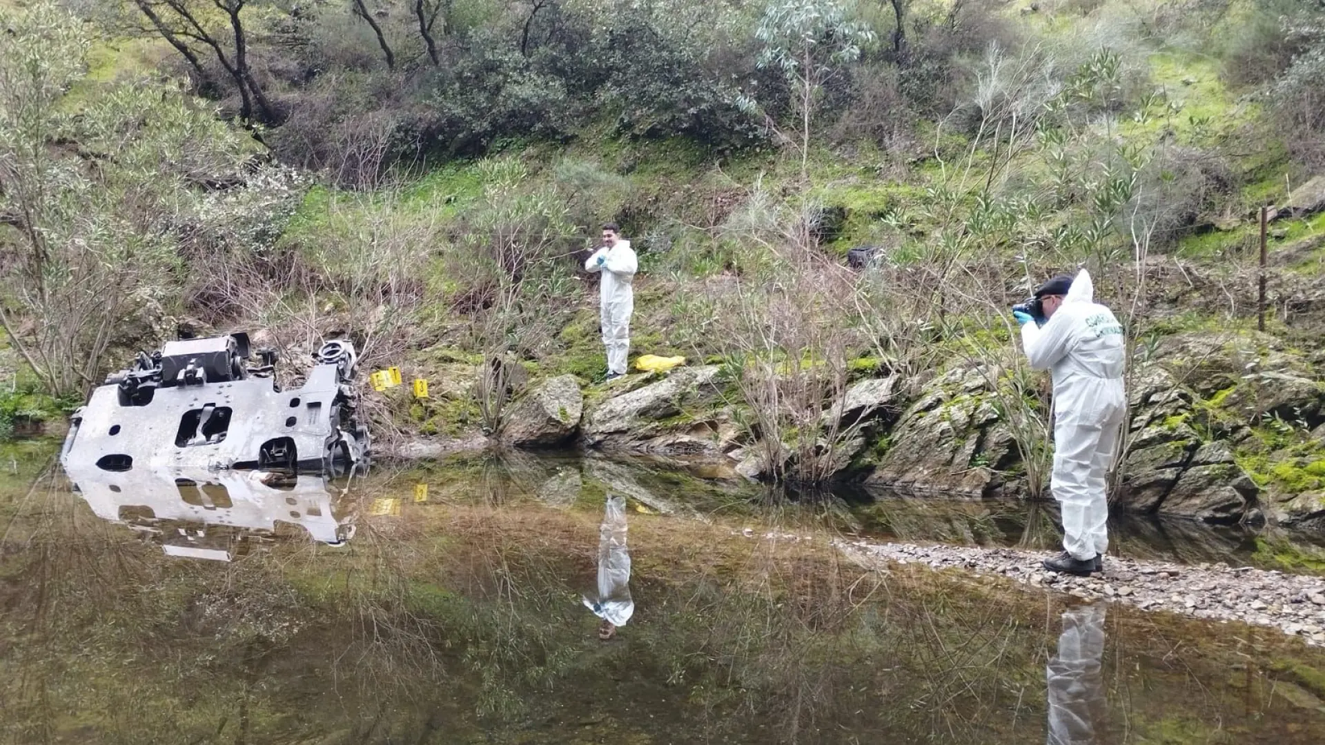 Los drones, clave en la localización de la pieza del eje de un tren del accidente de Adamuz