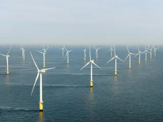 Parque eólico marino en el Mar del Norte