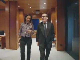 Ana Botín junto al CEO de Santander, Hector Grisi.