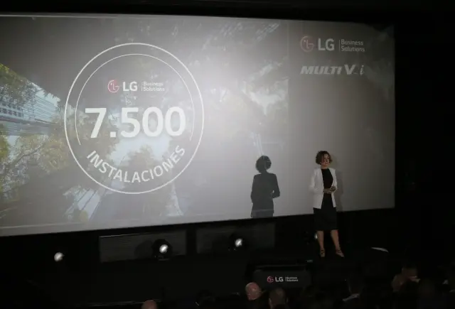 Belén Puente, Manager de Prescripción, durante su intervención en el evento. | Créditos: Álvaro García / LG Electronics